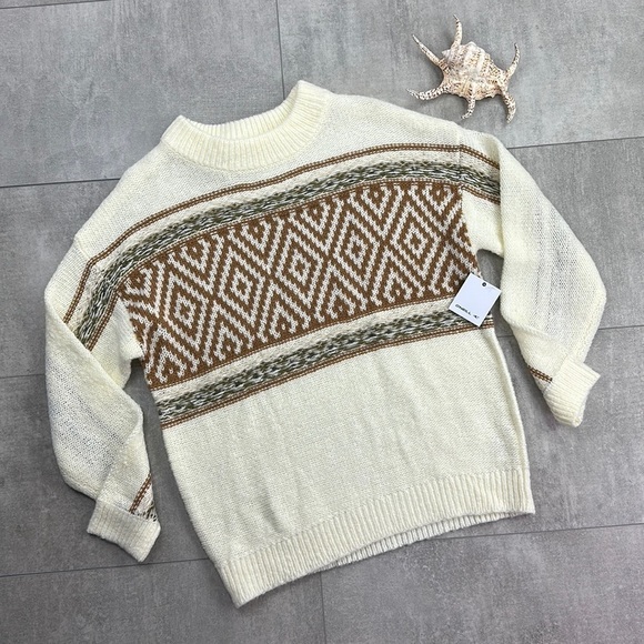 🔆O’NEILL🔆 Floyd Argyle COZY Warm, comfortable sweater knitted retro - Picture 5 of 16